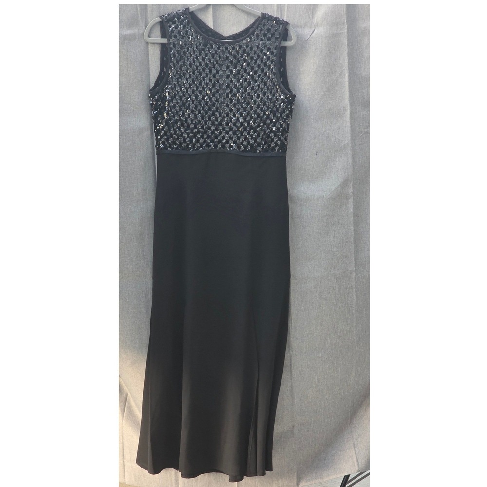 Morton Myles for The Warrens Vintage Black Sequin Bodice Evening Gown Size 14